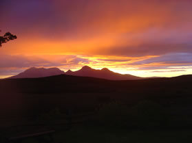 Sunset over rum May 2012
